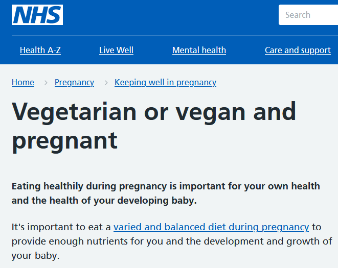 vegan εγκυμοσυνη